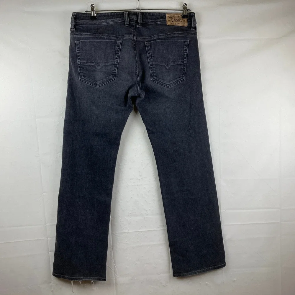 Vtg Y2K Diesel Viker Straight Jeans Mens 32x32 Dark Gray Stretch Denim‎ Designer